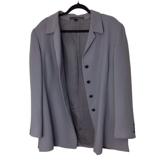 Linda Allard Ellen Tracy Jackets & Blazers - Linda Allard & Tracy Gray Blazer Classic Notched Lapel Suit Jacket size 14